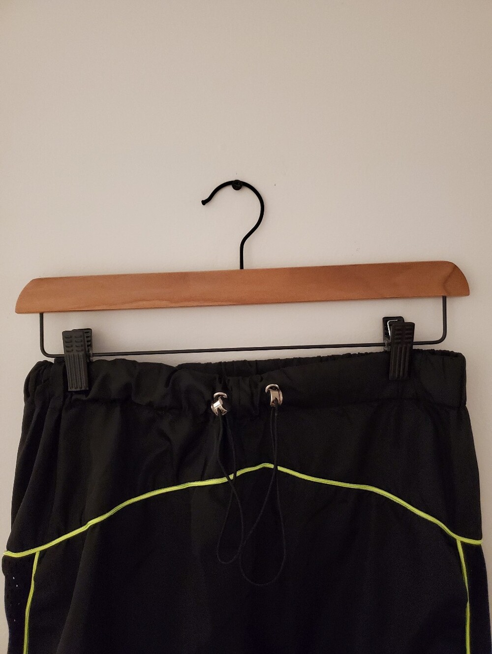 Black Jogger Sweatpants with Neon Trim